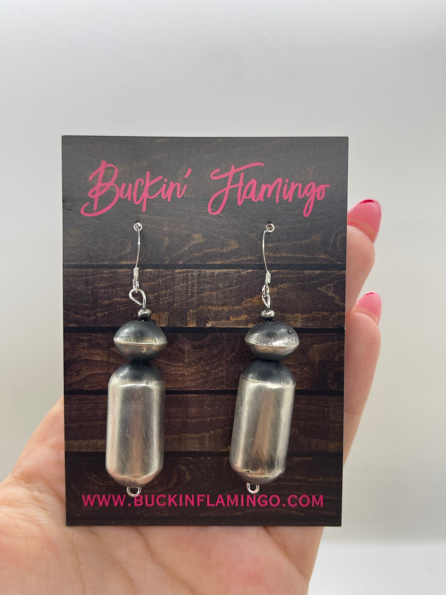Handmade Navajo Pearl Dangle Earrings by Tysha Aparicio