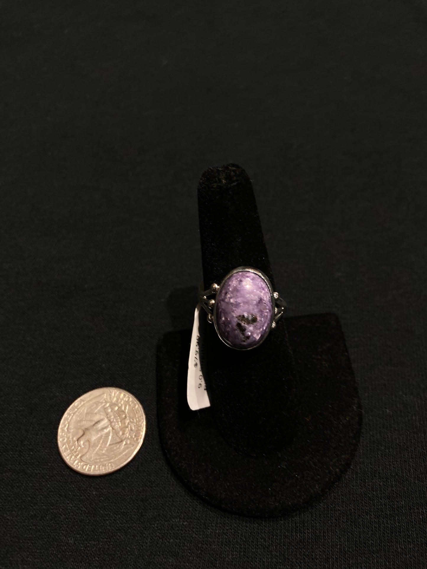 9.0 Sugilite Oval Ring by Jerryson Henio, Navajo