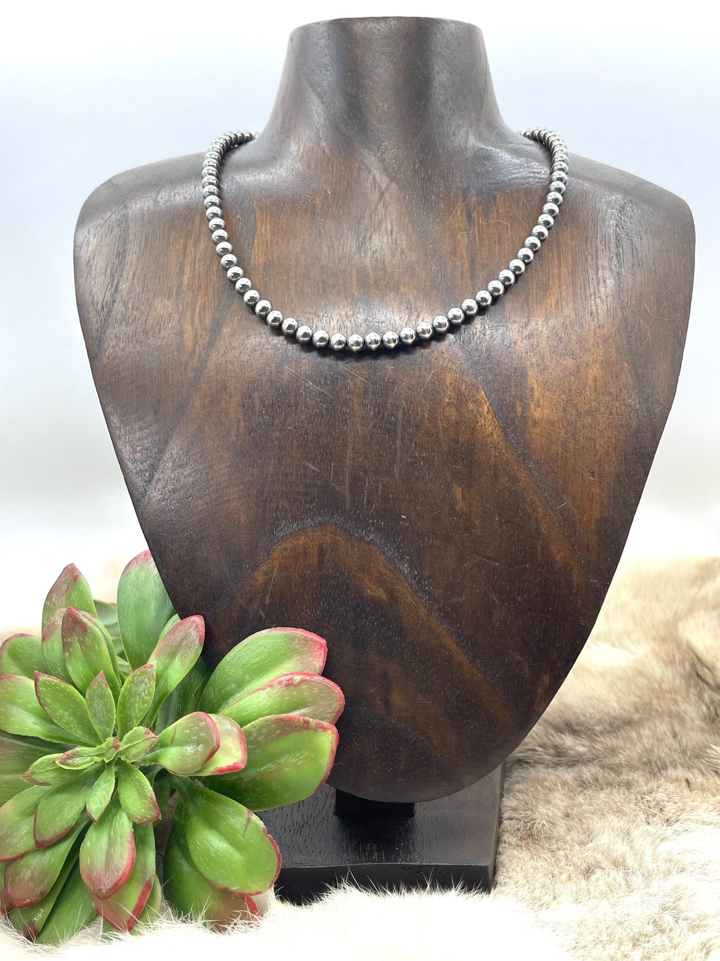 15" 5mm Navajo Style Pearls