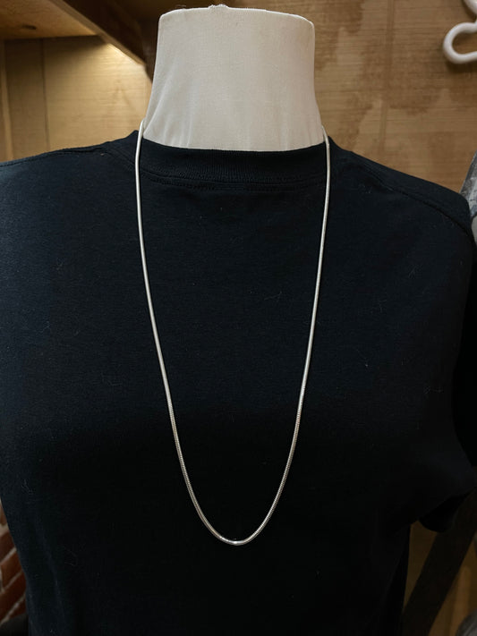 30" Heavy Sterling Silver Snake Chain