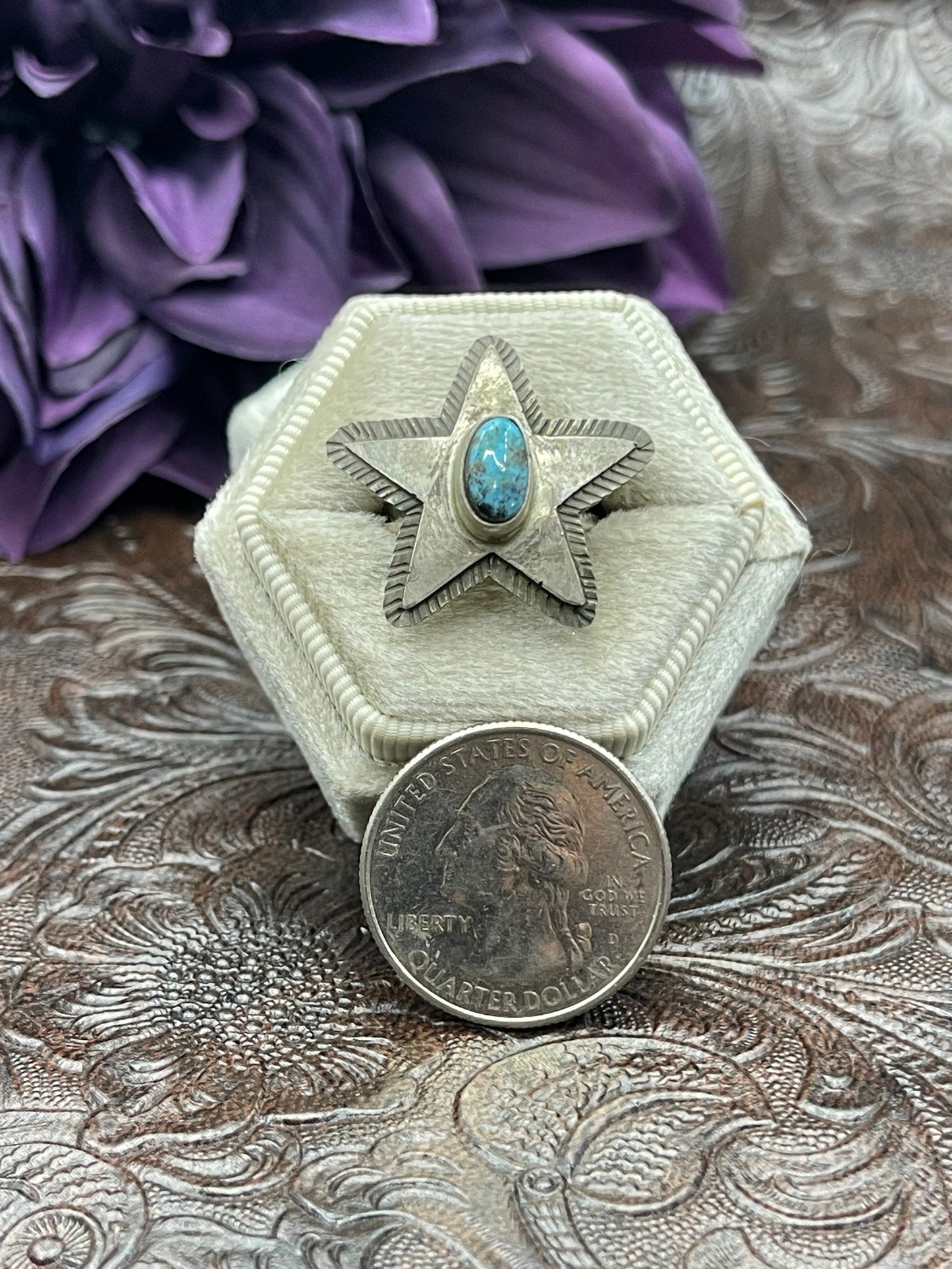 6.5 Turquoise Star Ring