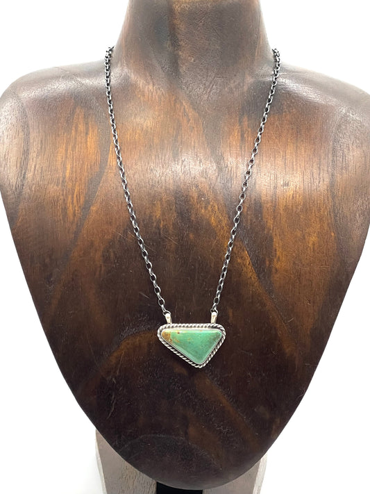 16" Green Kingman Turquoise Necklace