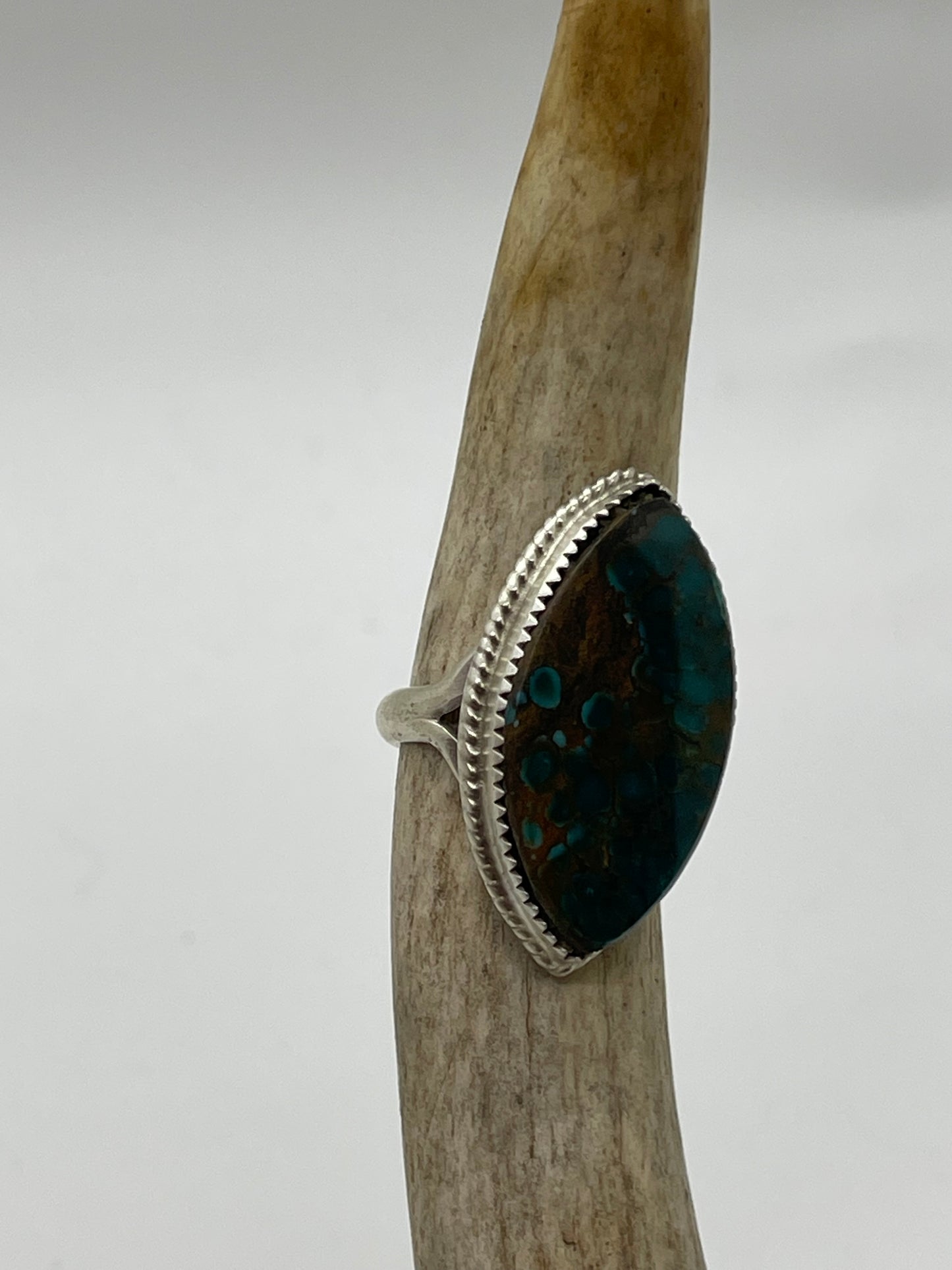 5.5 Turquoise Ring by Selina Warner, Navajo