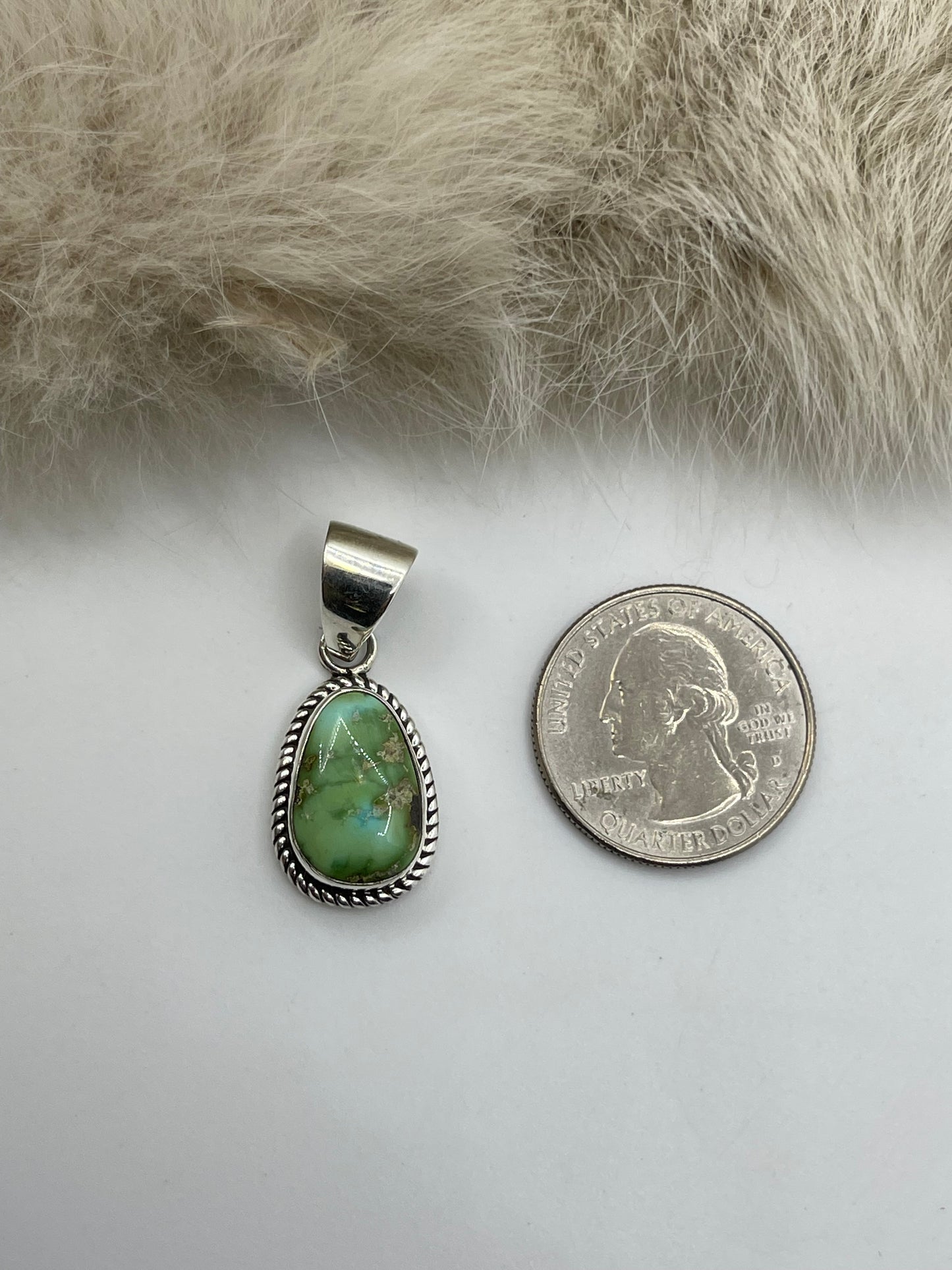 Sonoran Gold Turquoise Pendant 7mm Bail