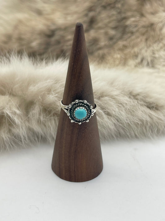 8.5 Turquoise Ring by Theresa Smith, Navajo