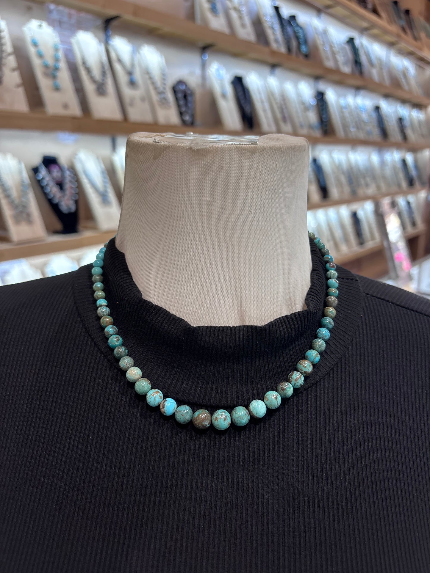 4mm-9mm Graduated Turquoise Necklace