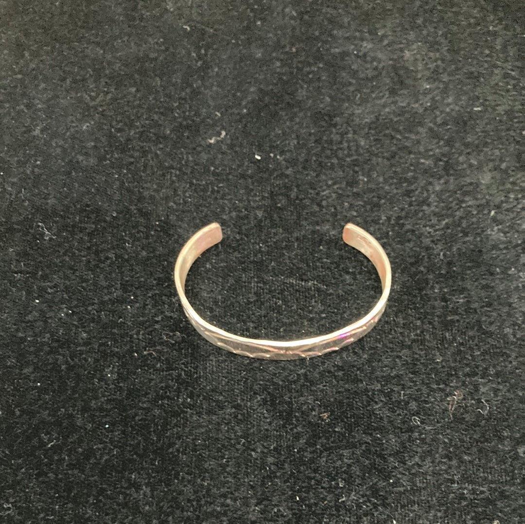 Sterling Silver Stamped Baby Bracelet