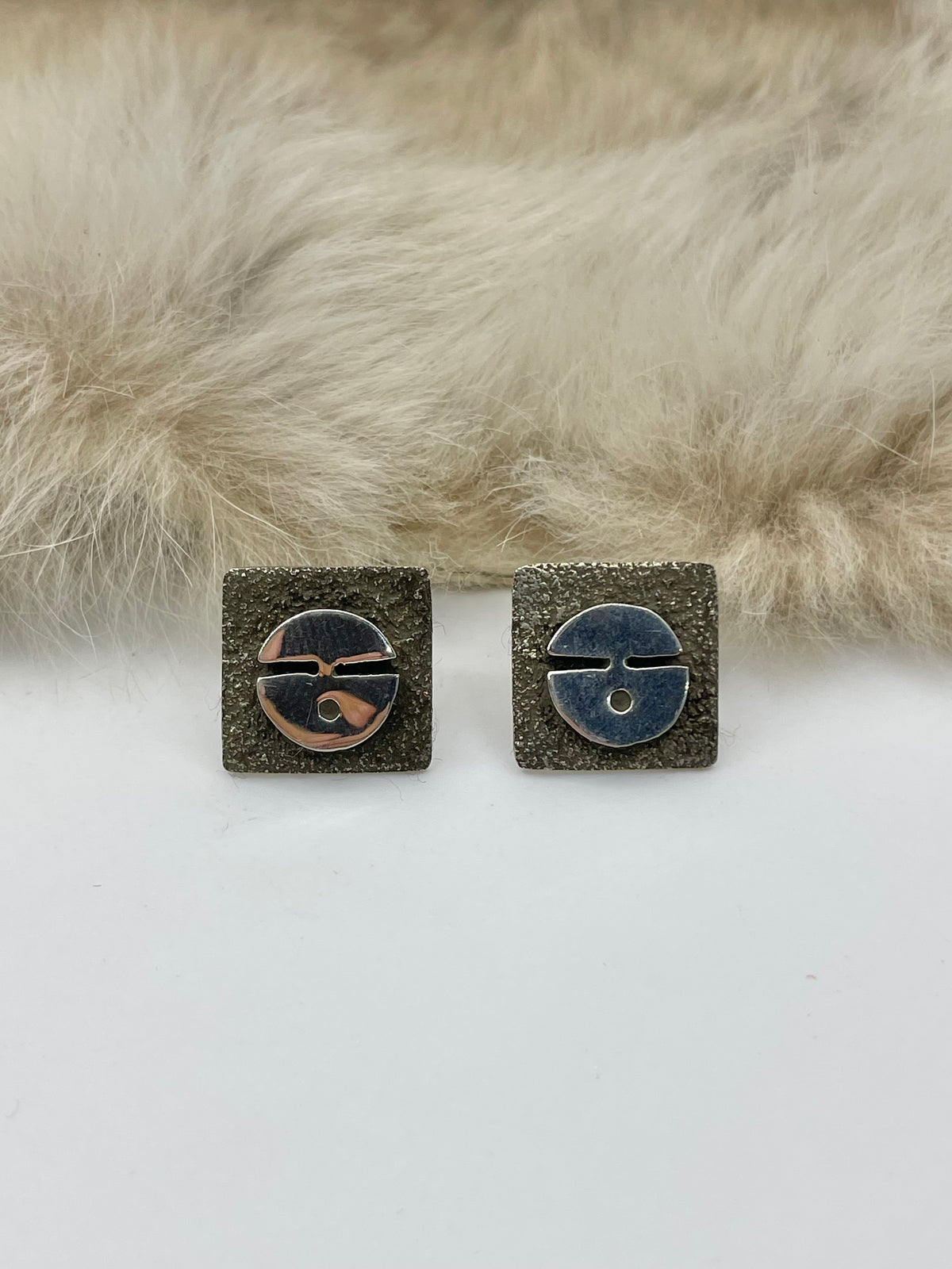 Sun Face Post Earrings by Alex Sanchez, Navajo