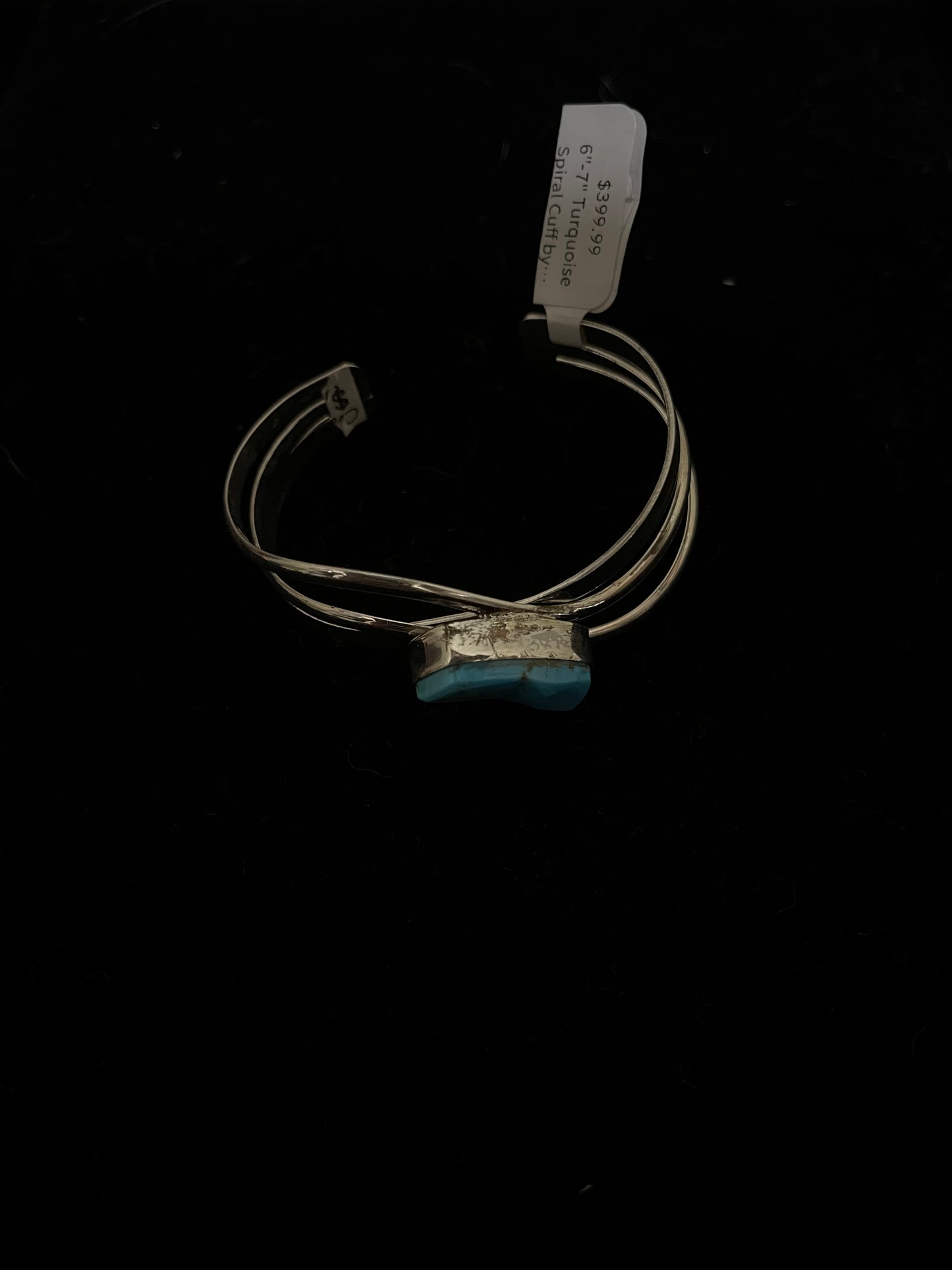 6"-7" Turquoise Spiral Cuff by Charlene Yazzie, Navajo