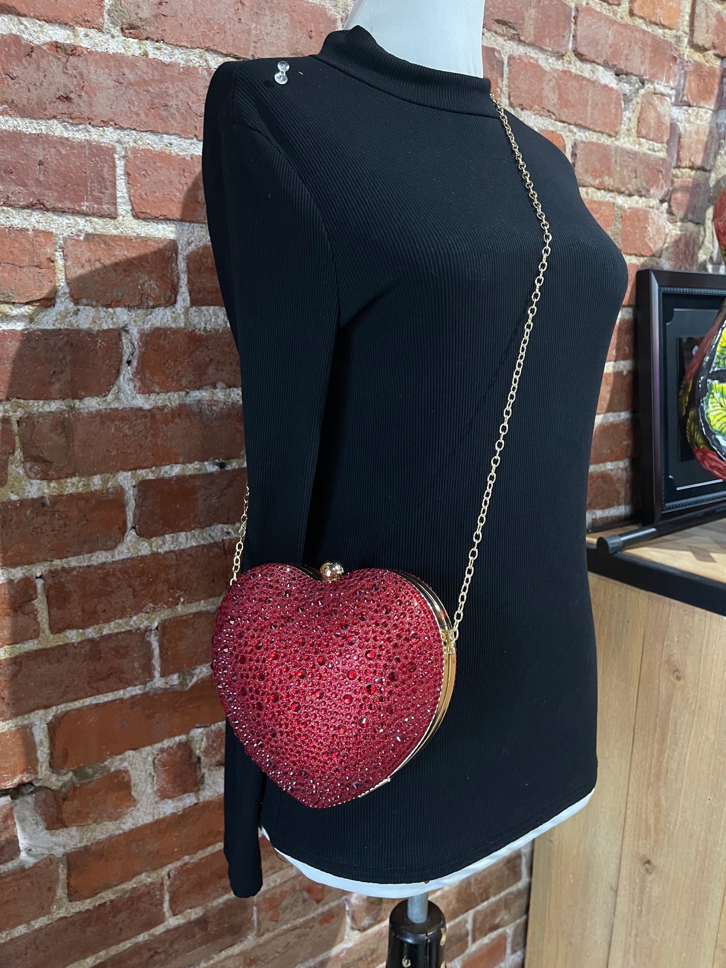 Bedazzled Heart Purse