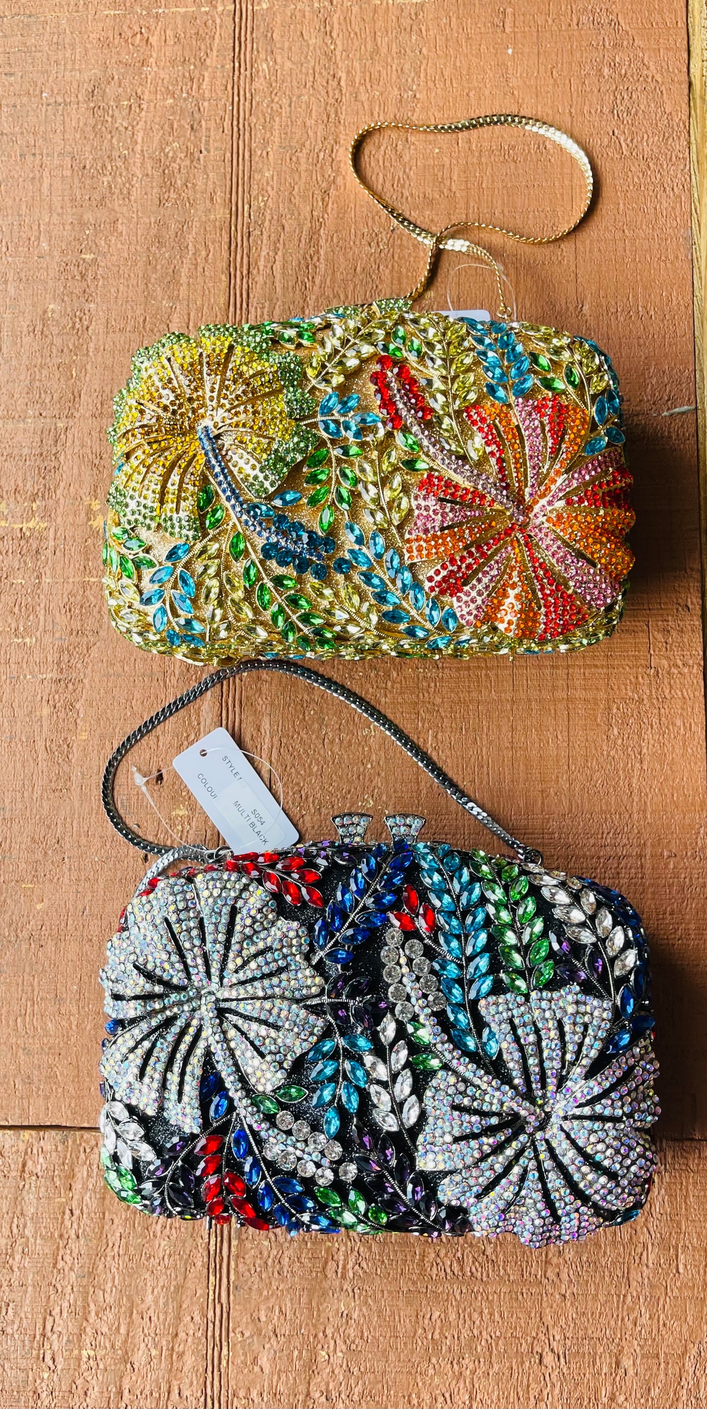 Bedazzled Flower Purse