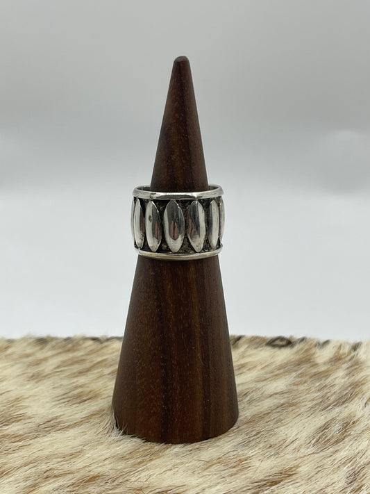 6.5 Wide Silver Band Ring