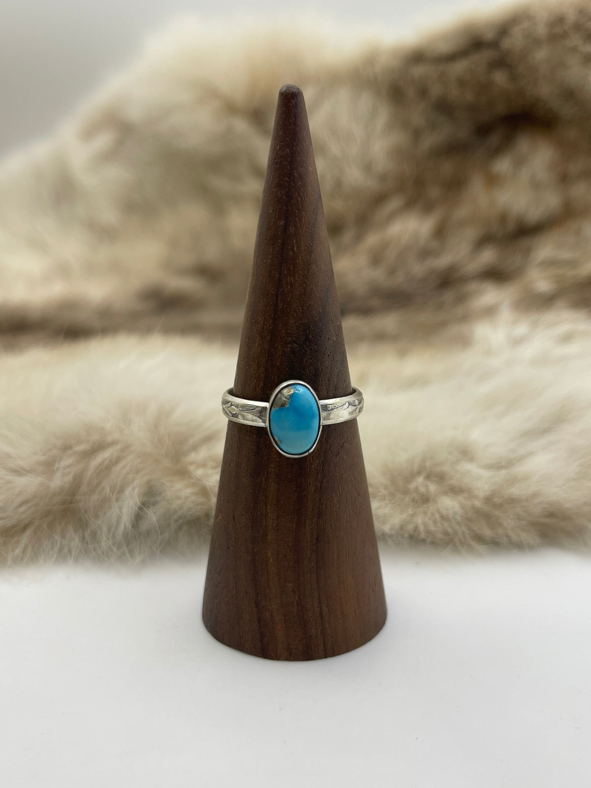 9.5 Golden Hills Turquoise Ring by Theresa Smith, Navajo