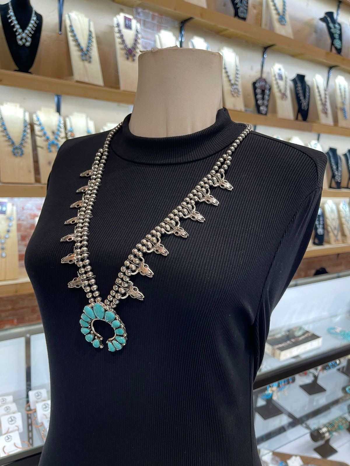 26”+3.5” Naja Blue by Jimmy Garcia, Navajo