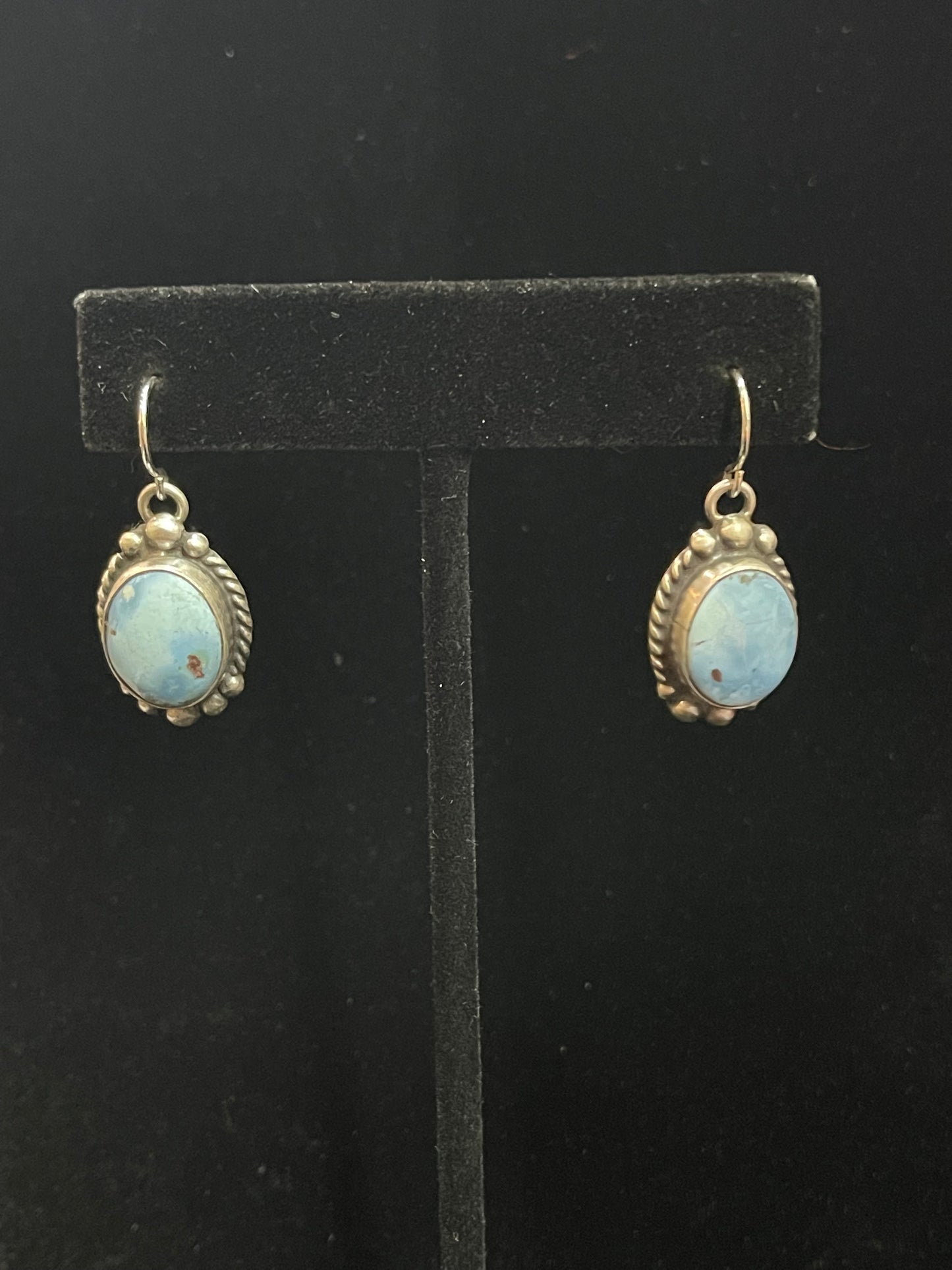 Golden Hills Turquoise Dangle Earrings by Donovan Skeets, Navajo