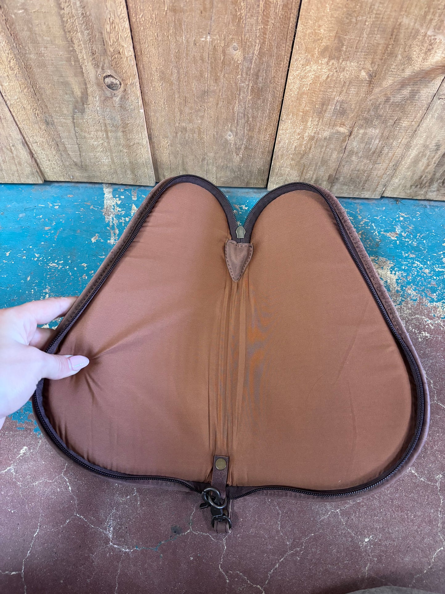 Brown Leather Flower Tooled Gun Holster
