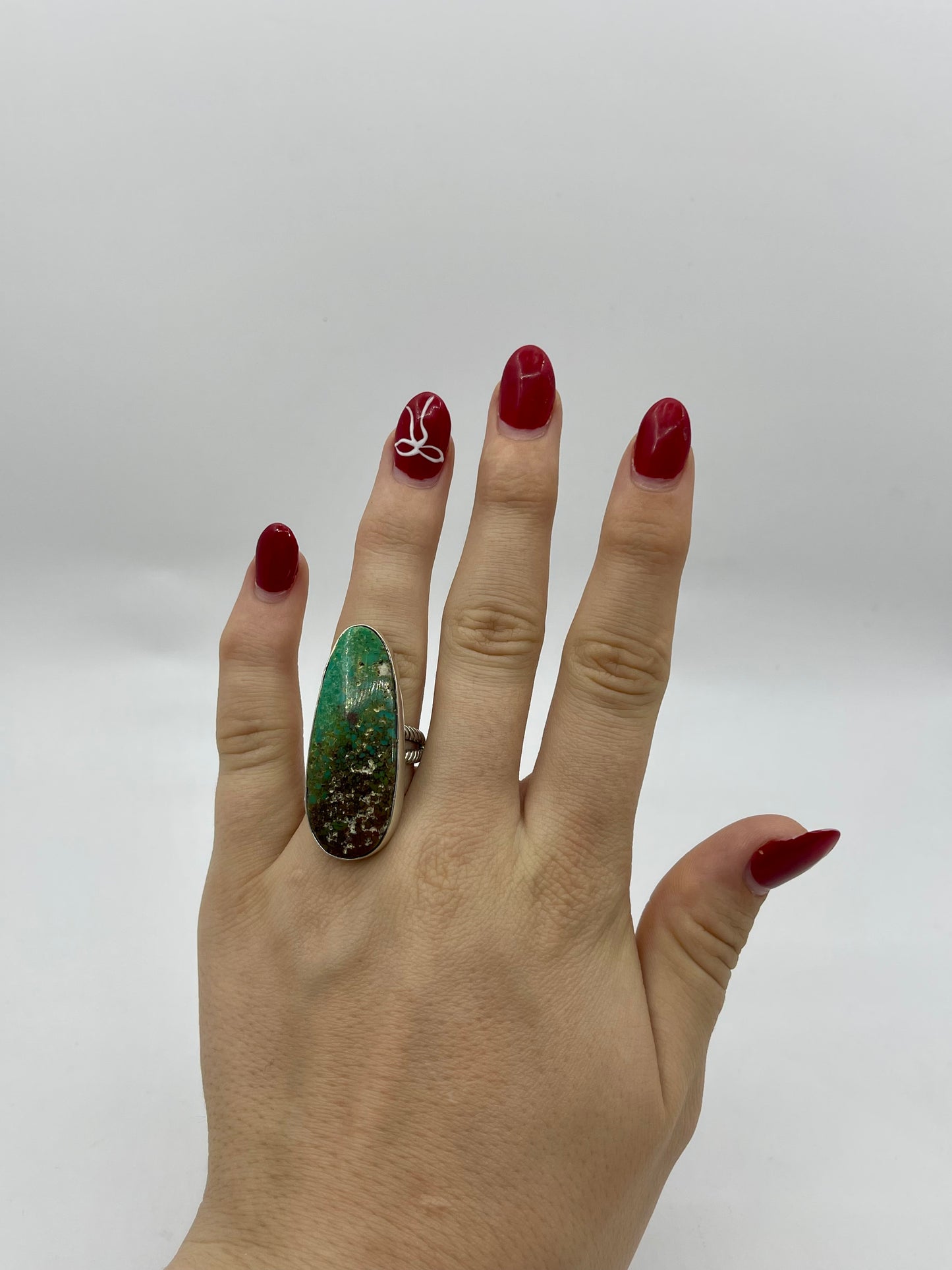 8.5 Oval Natural Kingman Turquoise Ring