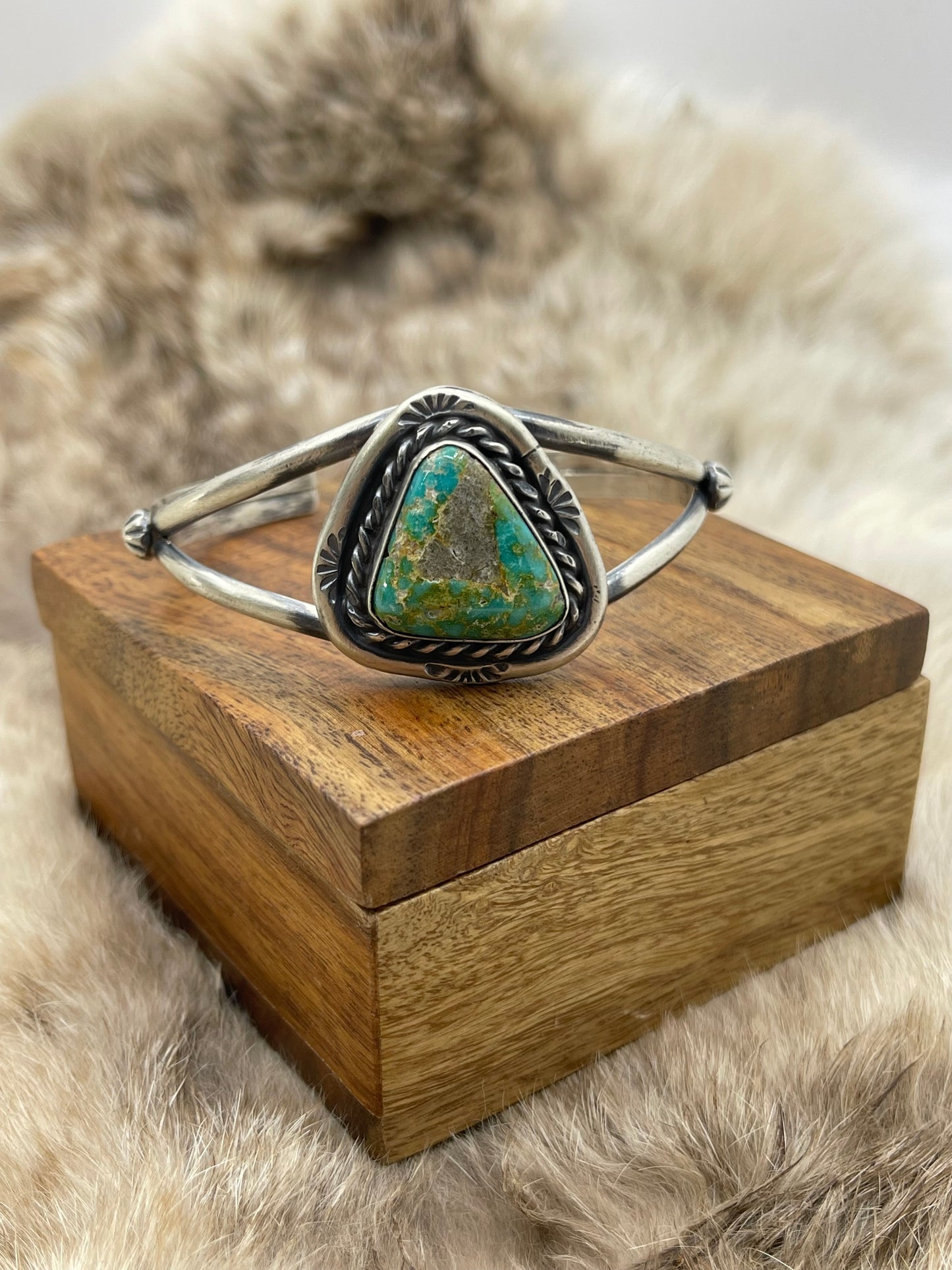 Sonoran Gold Cuff by Augustine Largo, Navajo