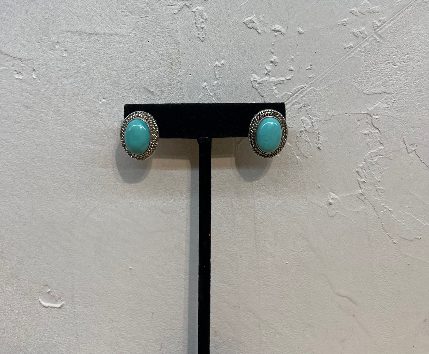 Oval Turquoise Post Earrings