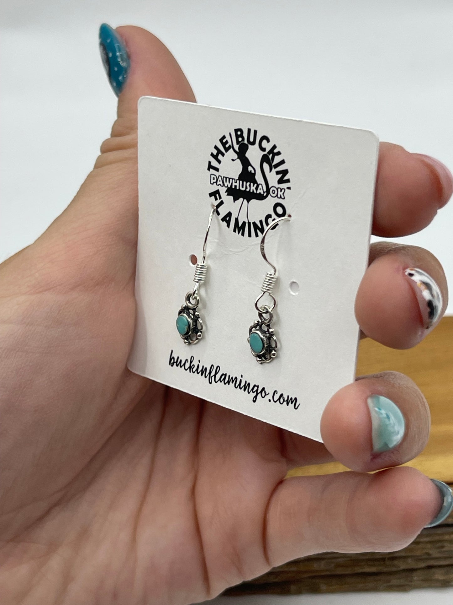 Dainty Turquoise Dangle Earrings