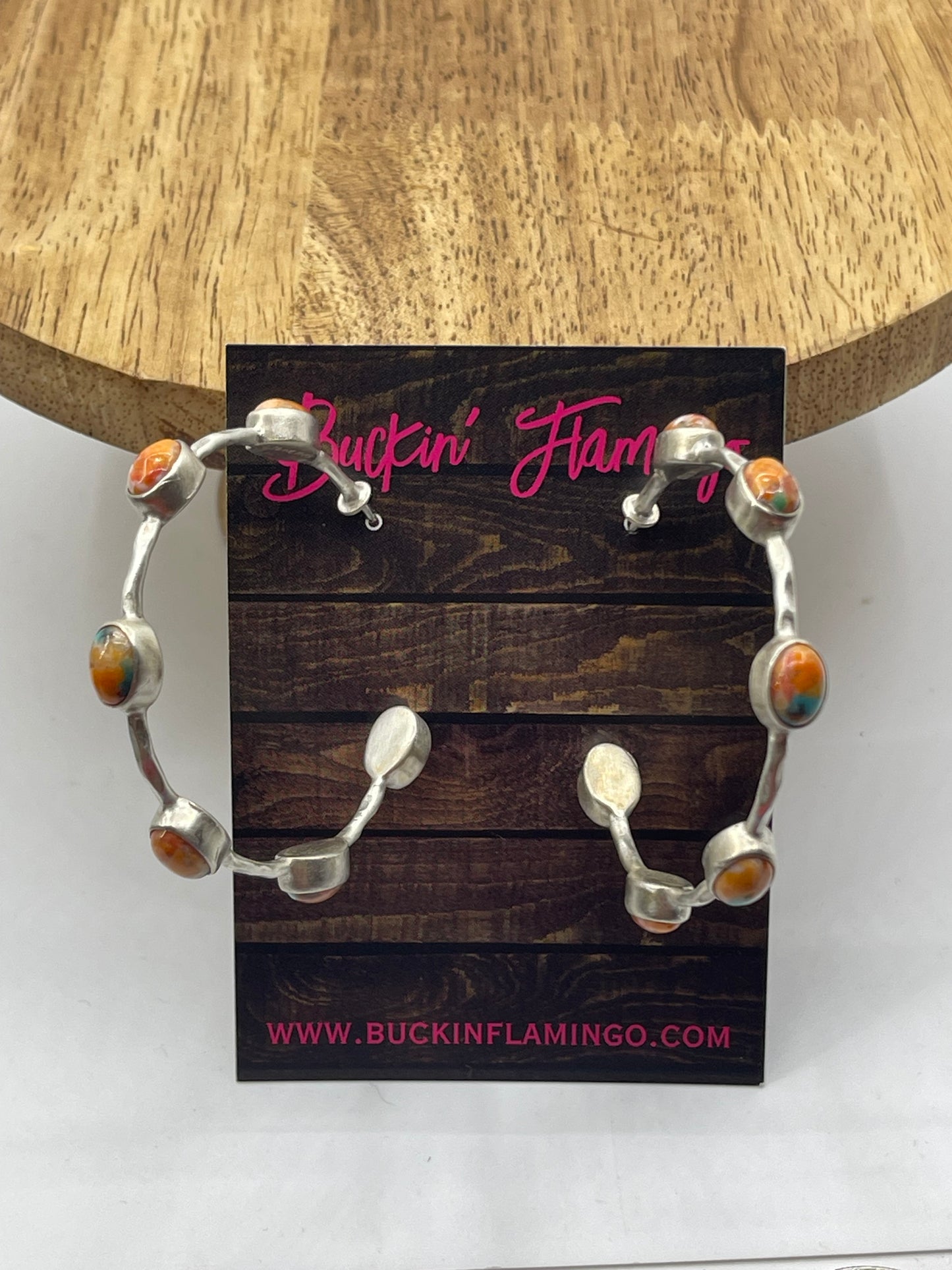 Orange Crush Post Hoop Earrings