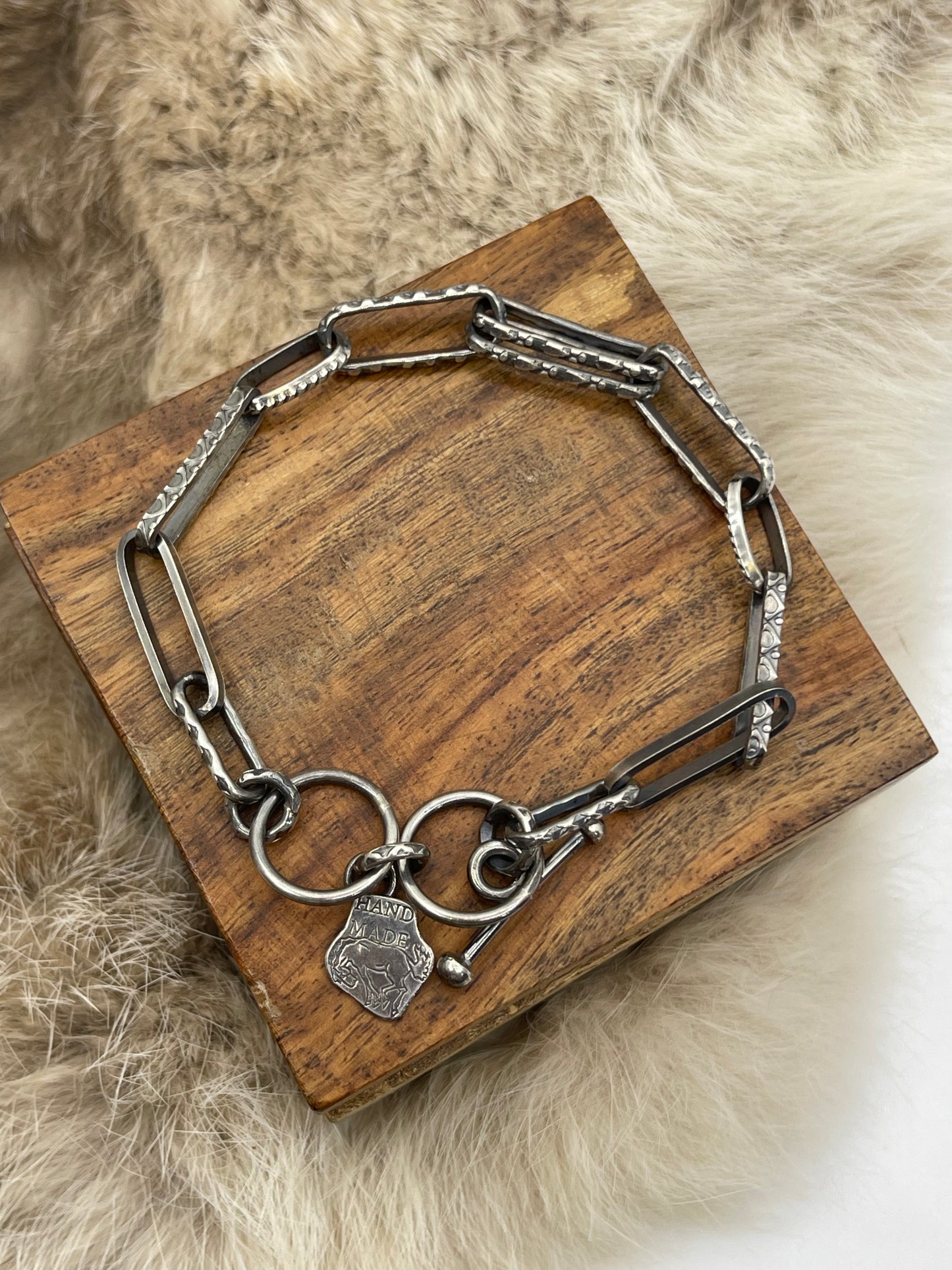 Bad Bronc Paperclip Chain Bracelet 7" & 7.5" Toggle Clasp