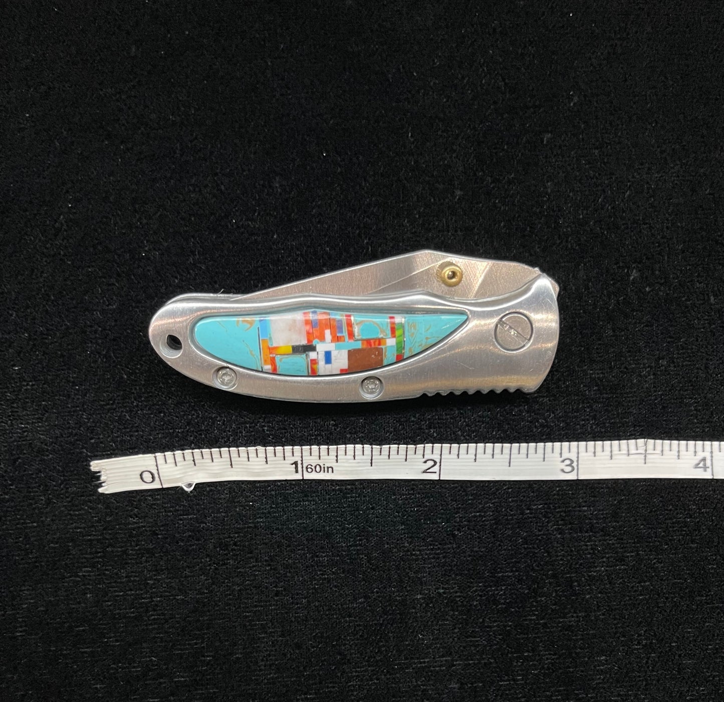 3" Inlaid Pocket Knife with a 2" Stainless Steel Blade