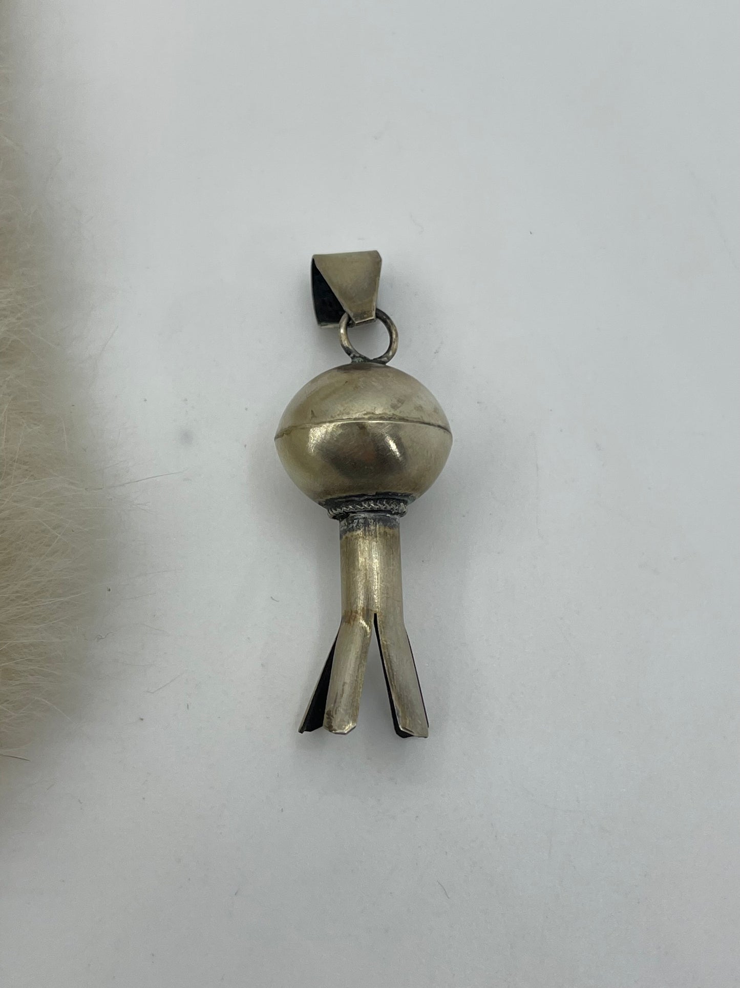 20mm Handmade Navajo Pearl Blossom Pendant by Monica Smith, Navajo