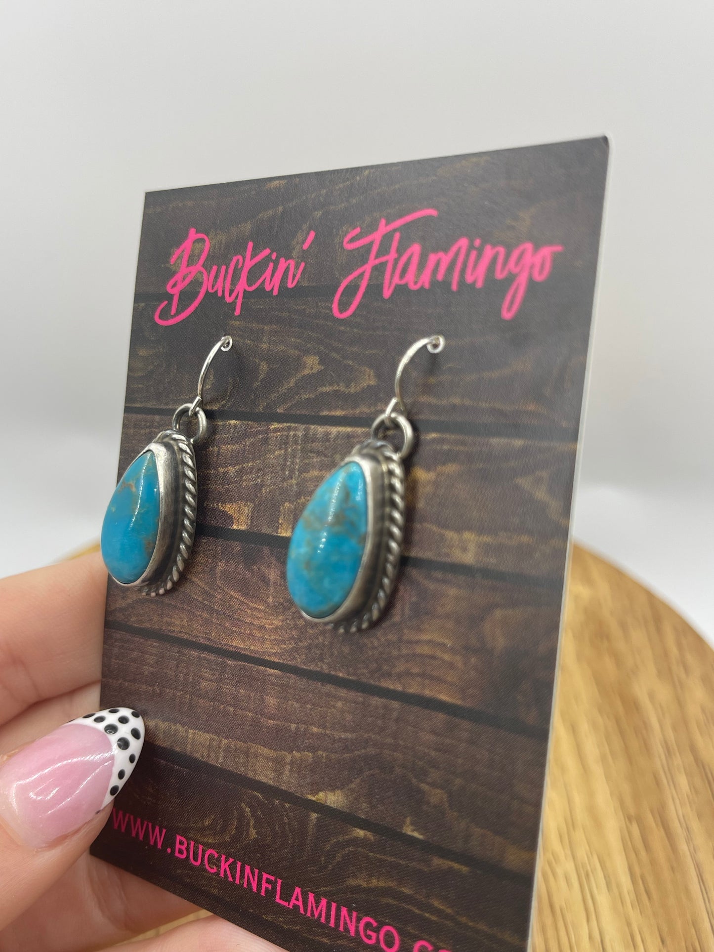 Turquoise Teardrop Dangle Earrings