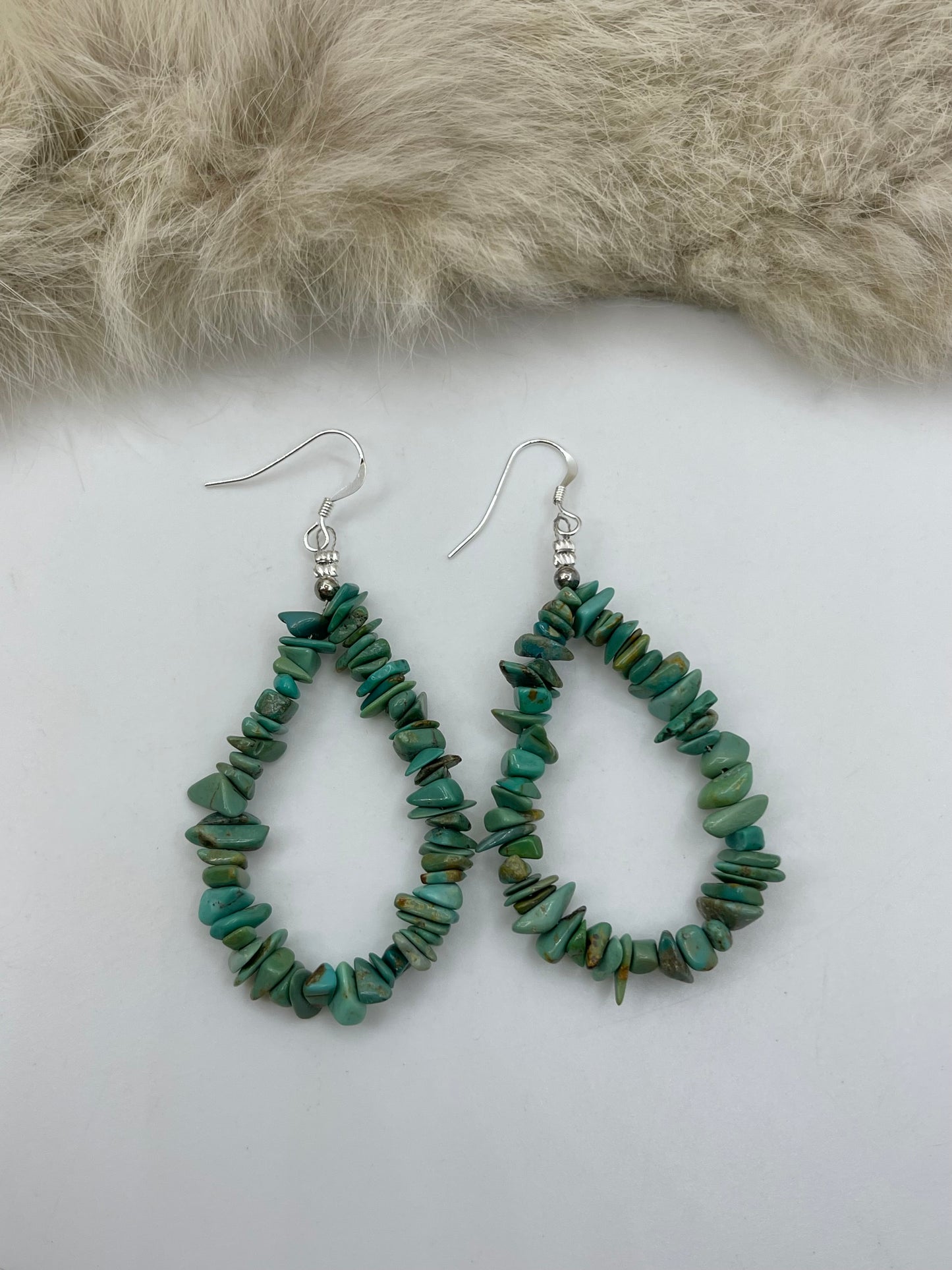 Chunky Turquoise Teardrop Earring by Isabelle John, Navajo
