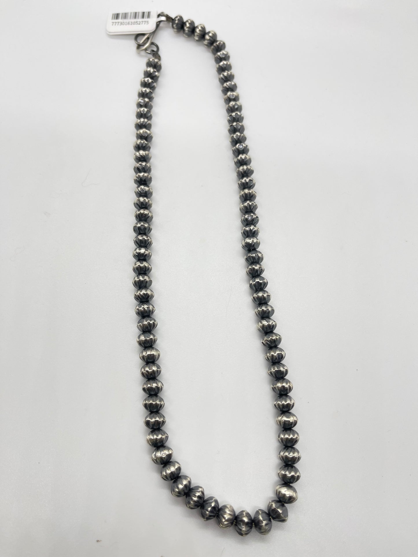 20" 8mm Handmade Navajo Pearls Necklace and Dangle Earrings Set by Crystal Hailey, Navajo