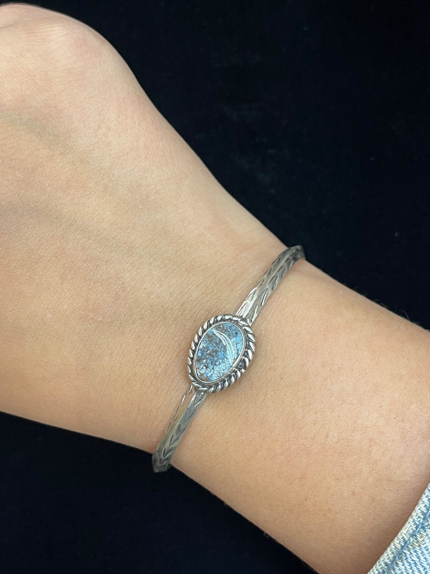 5 3/4"- 7 1/2" Golden Hills Turquoise Cuff