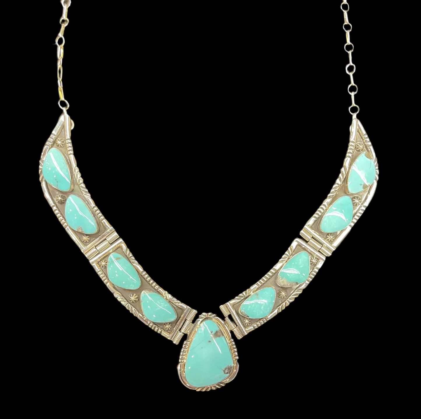 Turquoise Necklace by Jennifer Cayaditto, Navajo