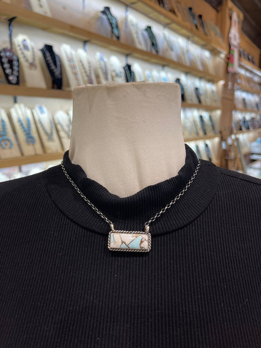 16” Necklace 1” Cotton candy Bar by Johnny Dixon, Navajo