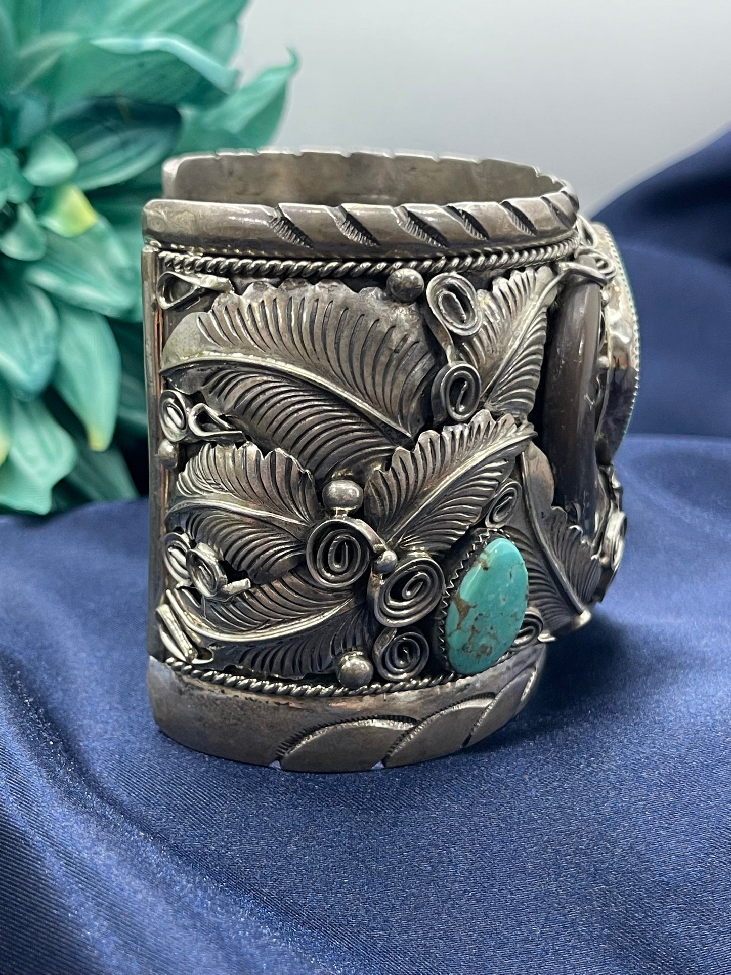 Royston Turquoise Cuff with Bear Claws