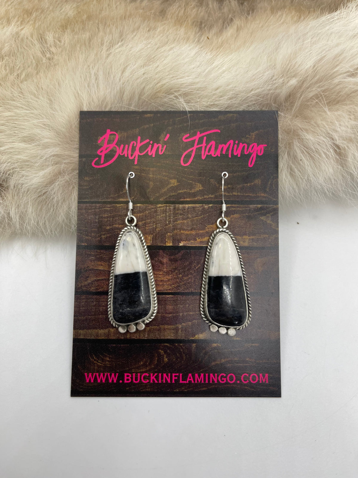 White Buffalo Earring by Sharon McCarthy, Navajo