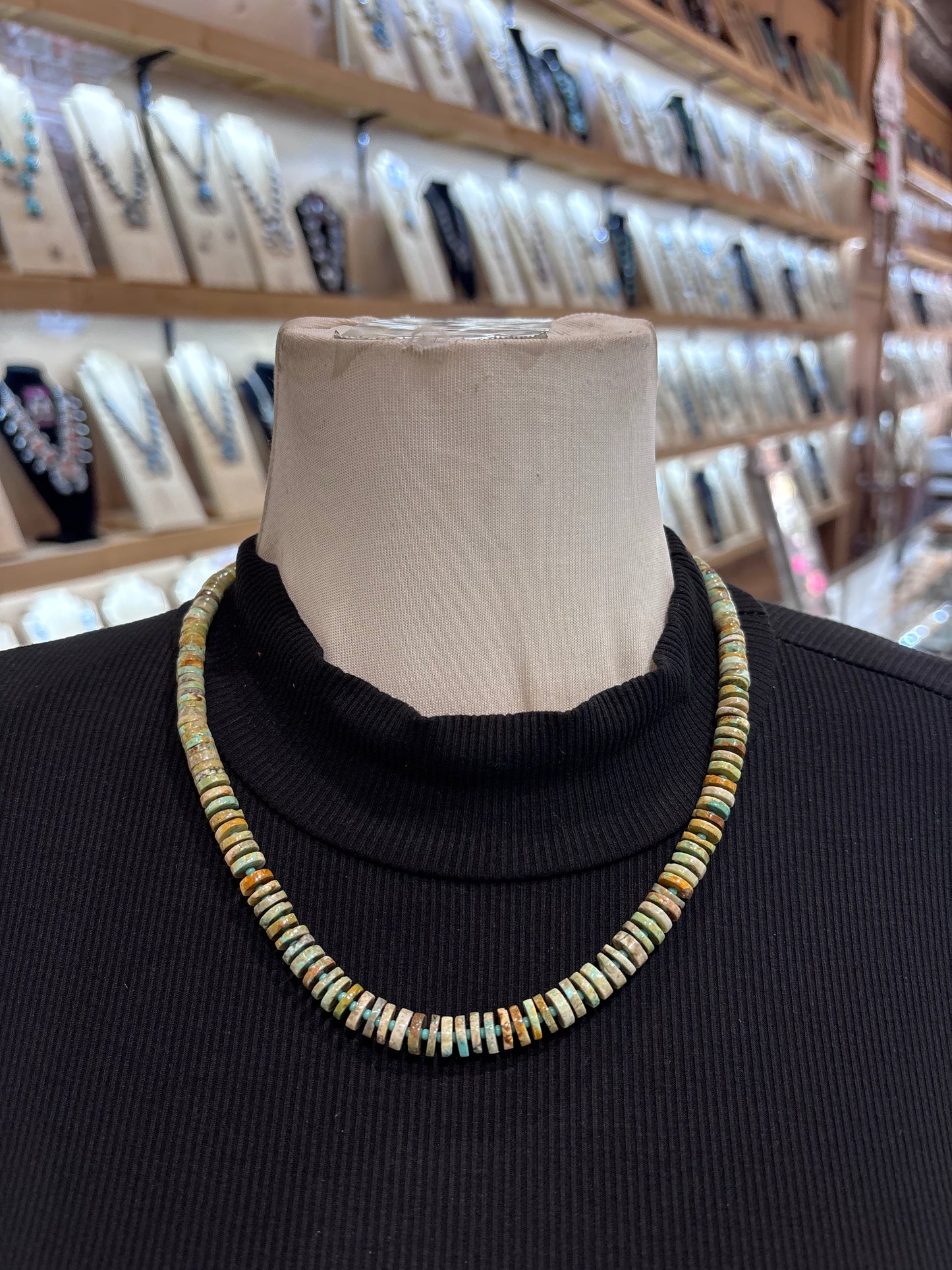 20" 4mm-8mm Graduated Turquoise Necklace