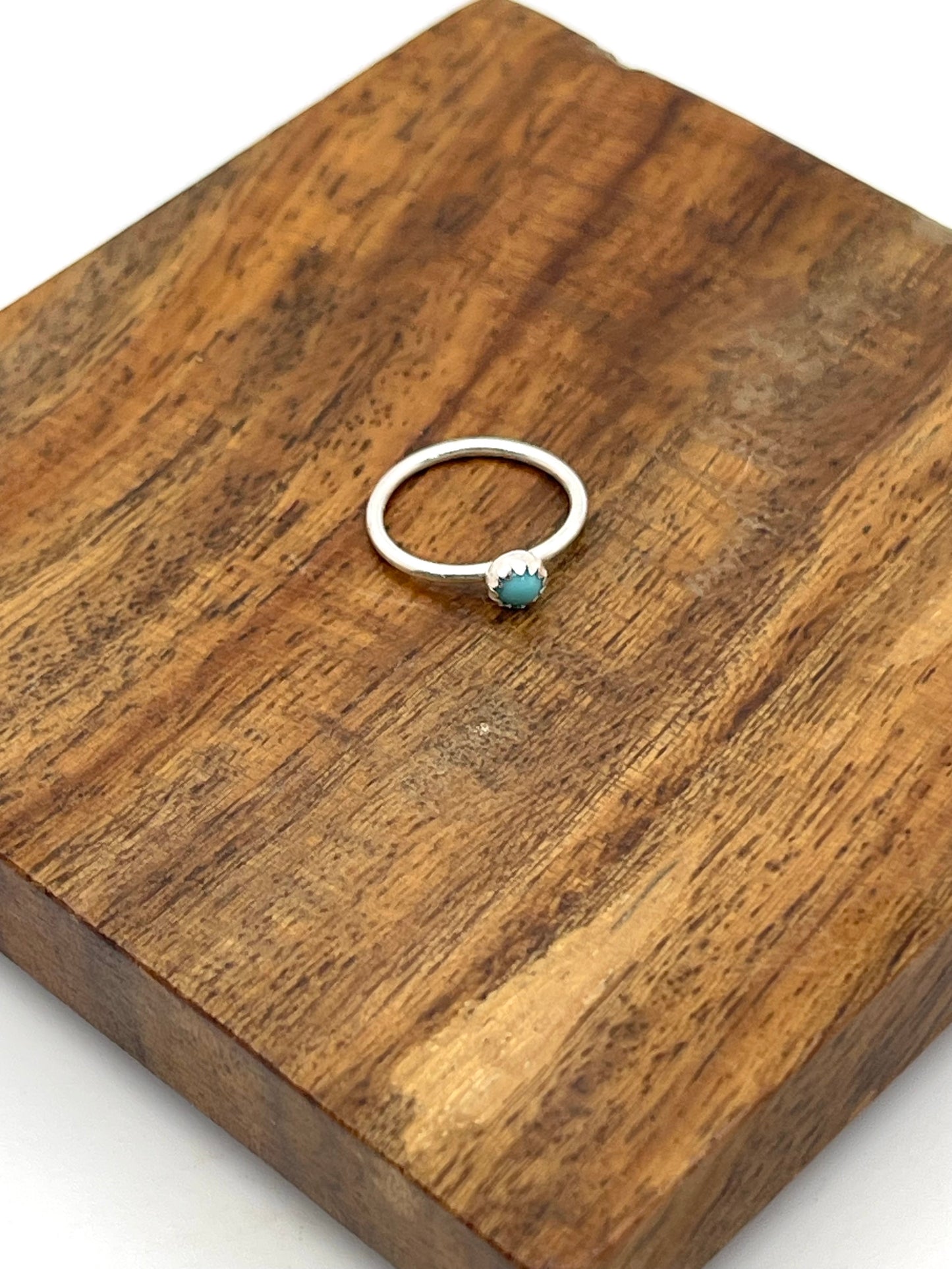 Tiny Turquoise Baby Ring by Dorothy Yazzie, Navajo