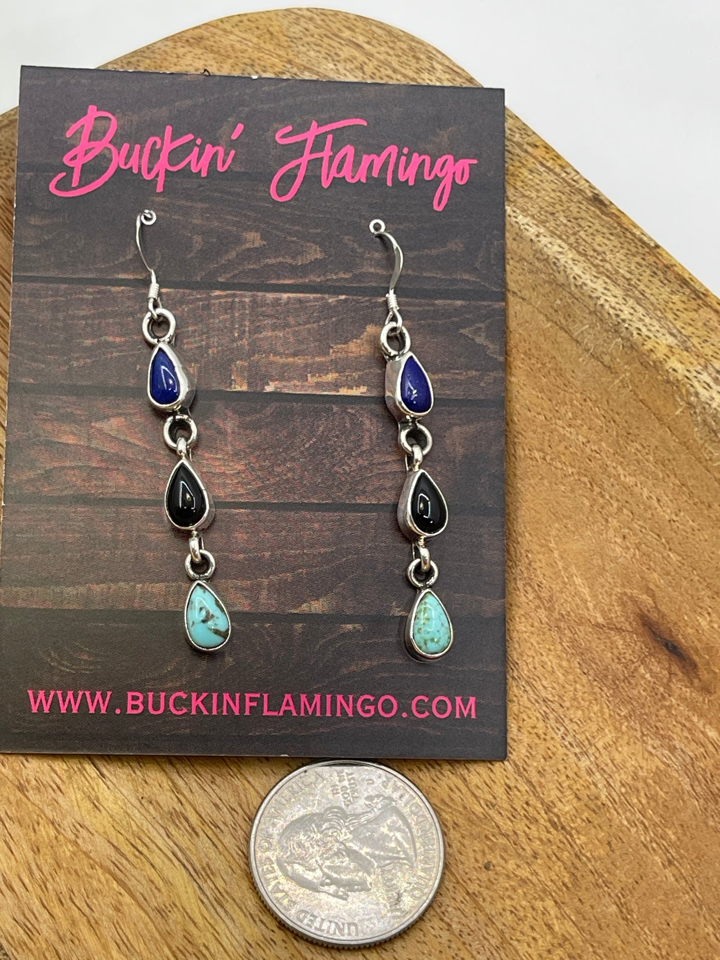 3 Multi Stone Dangle By Tina Benally, Navajo