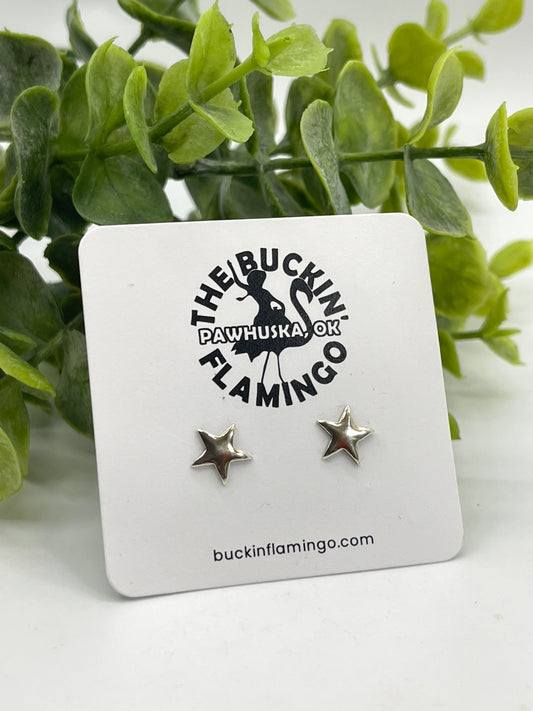 Dainty Sterling Silver Star Earrings
