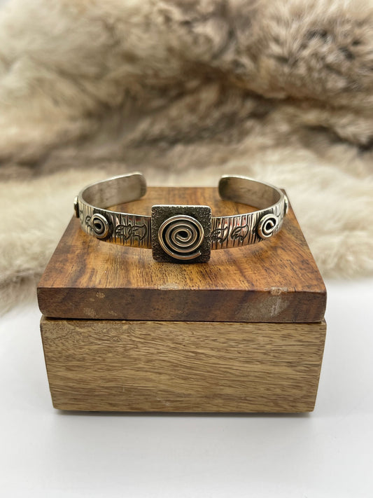 6”-7” Spiral Cuff by Alex Sanchez, Navajo