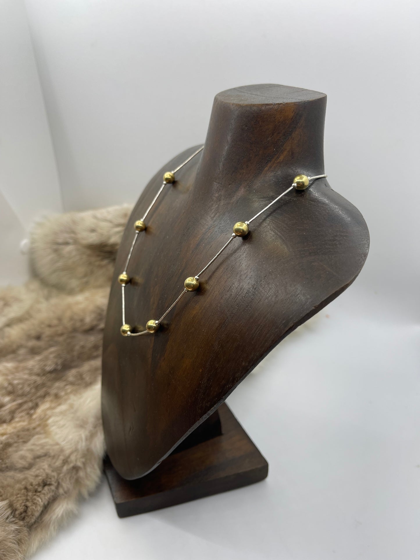 16" 7mm 14k Gold Filled Beaded Necklace