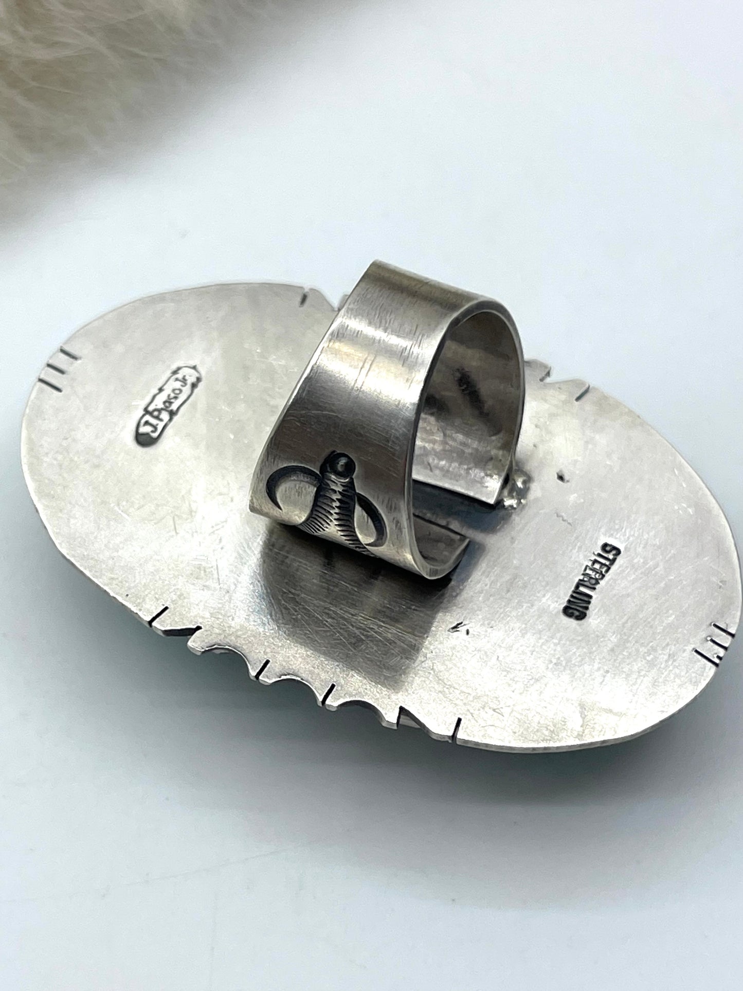 Adjustable (6.5-10.0) Kingman Ring by J. Piano, Jr., Navajo