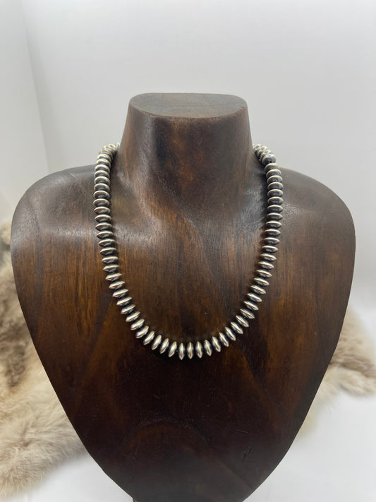 14” 8mm Rondelle Handmade Navajo Pearls by Bryannen Halwood