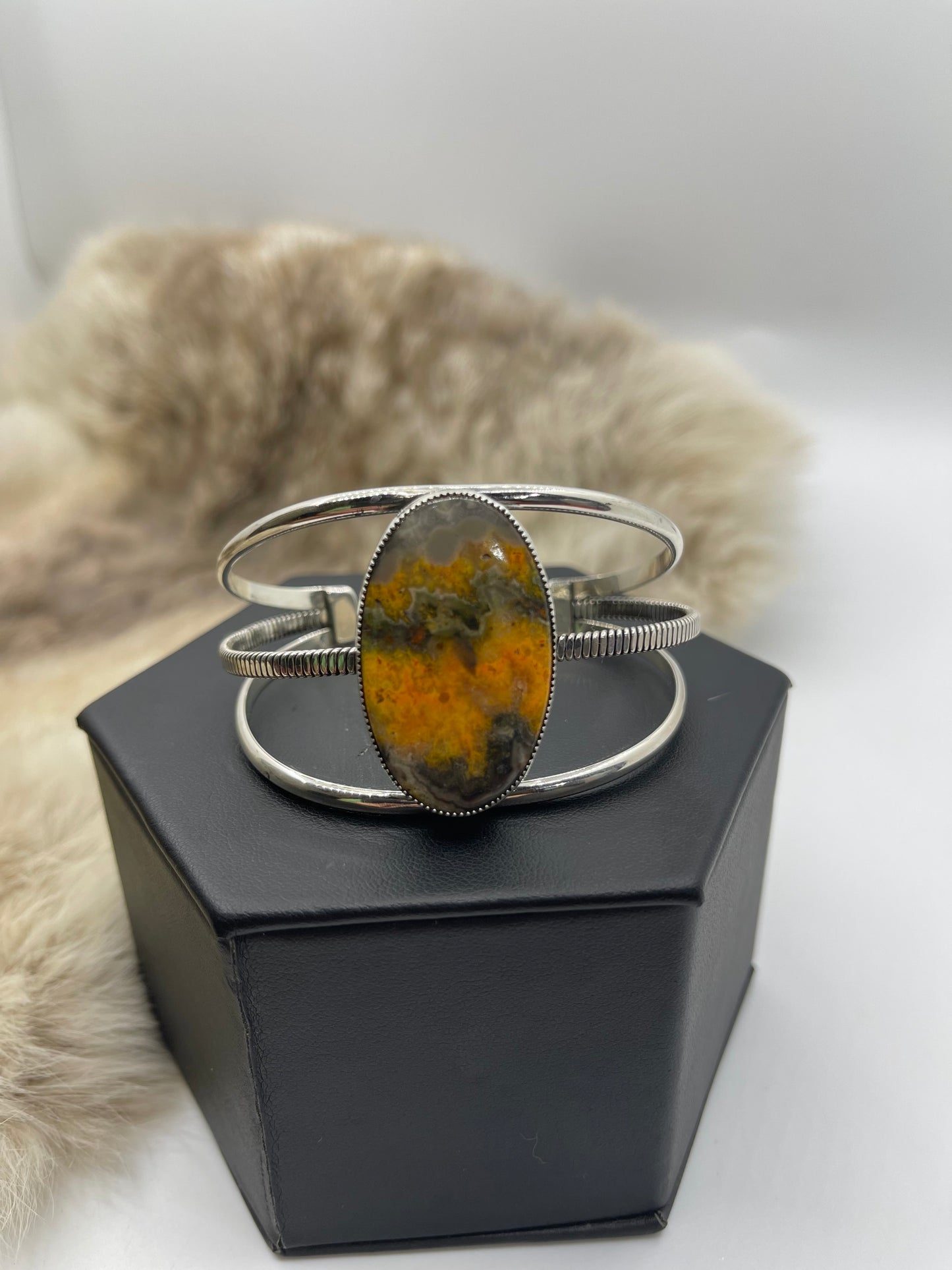 3 Wire Bumblebee Jasper Cuff