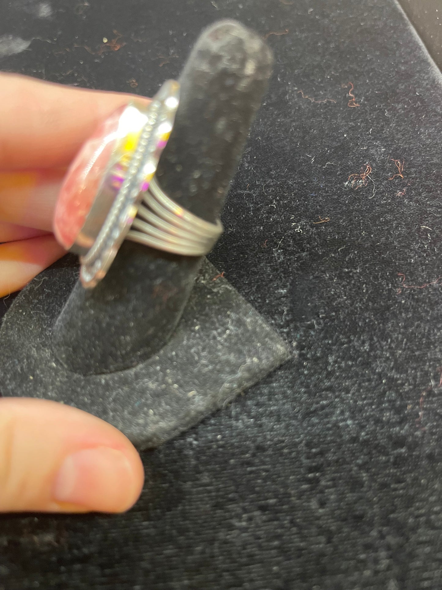 8.0 Rhodochrosite Tear Drop Ring