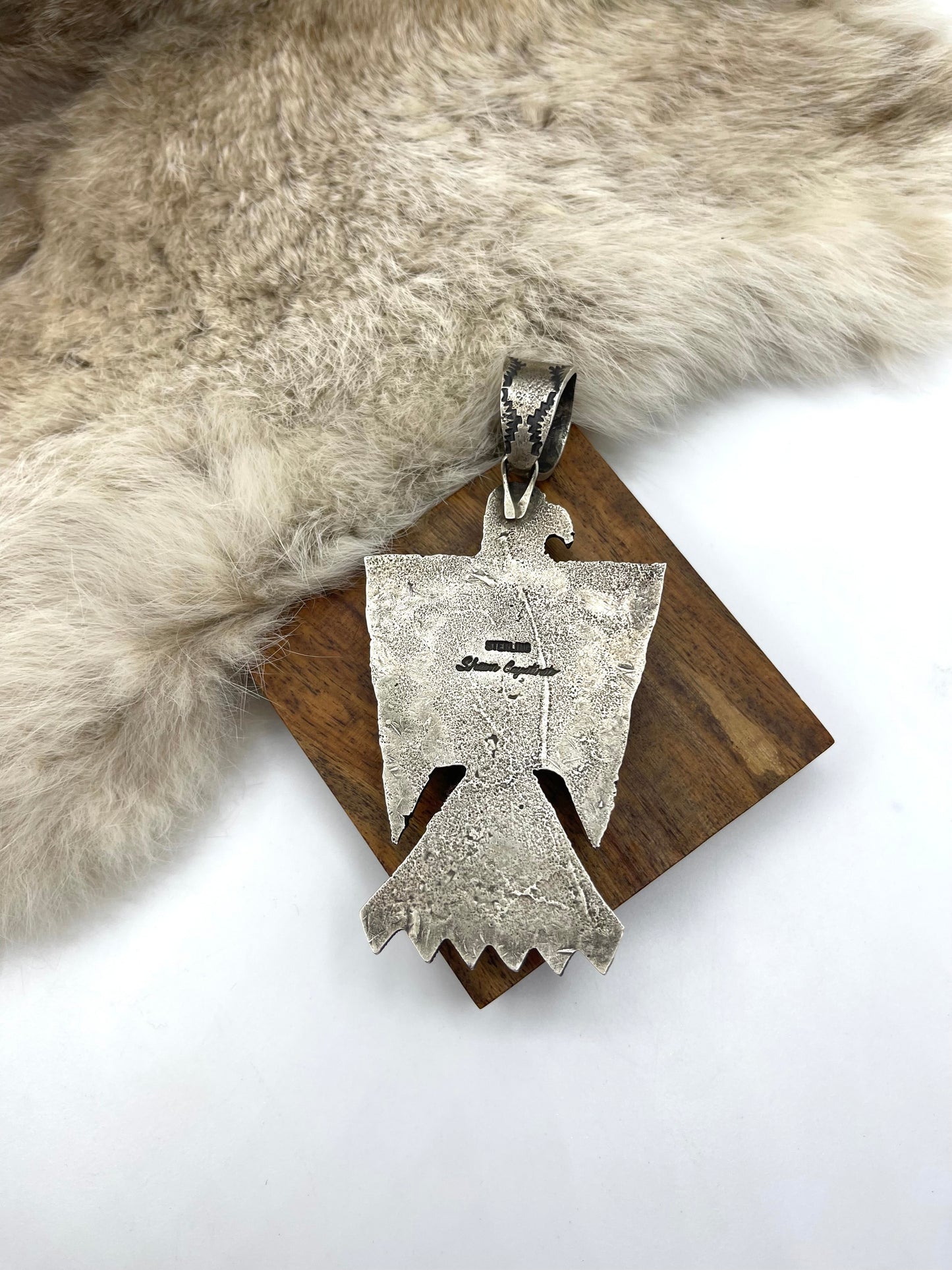 Royston Tufa Cast Thunderbird Pendant w/ 16mm Bail by Shawn Cayatineto, Navajo