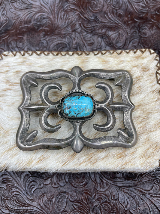 LOT 84 8/16 Vintage Sand Cast Belt Buckle 4" x 2.5"