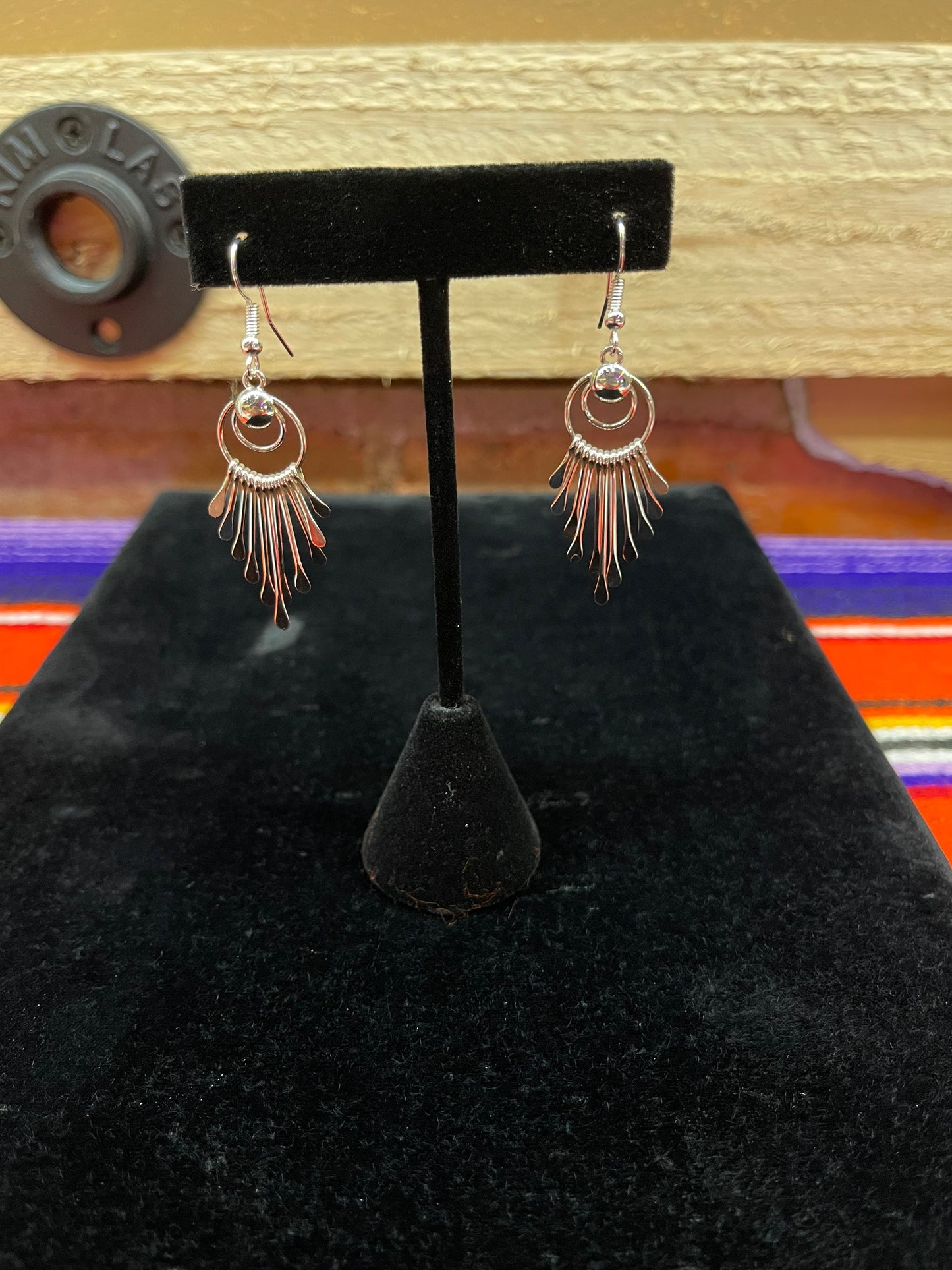 Sterling Silver Fringe Dangle Earrings