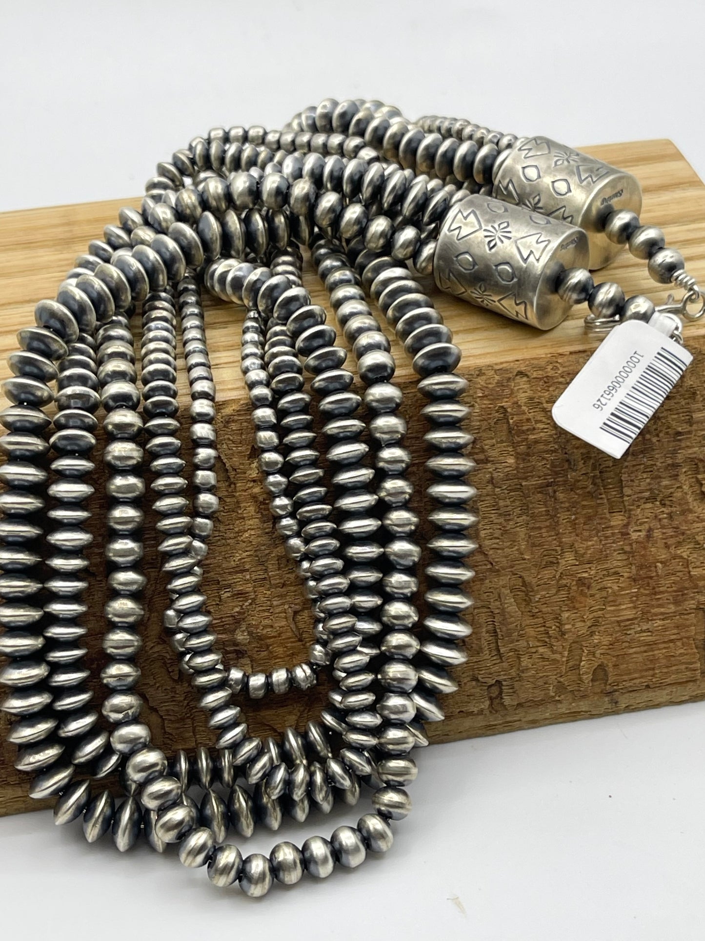 20" 5 Strand Handmade Navajo Pearls Necklace by Dorinda Mariano, Navajo